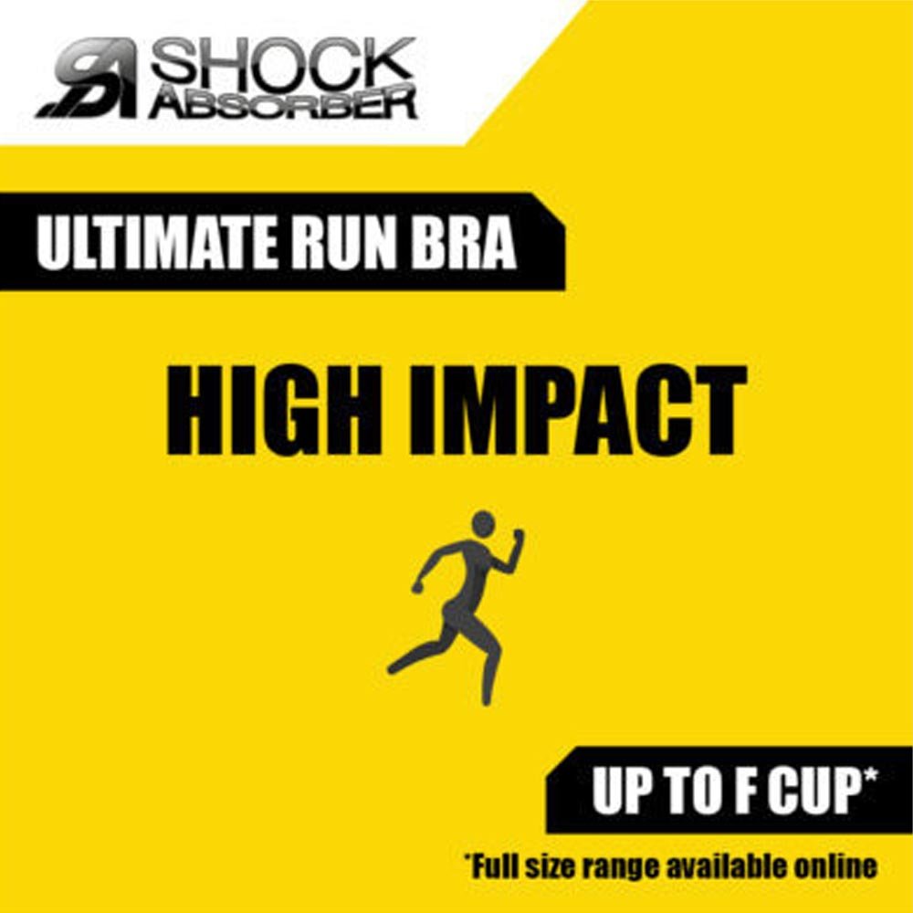 Stanik Shock Absorber Run Black Silver W Czarny