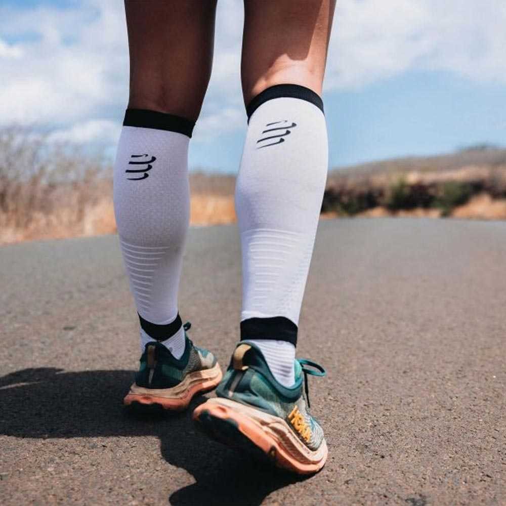 Opaski Compressport R2 3.0 Calf Sleeves U Białe