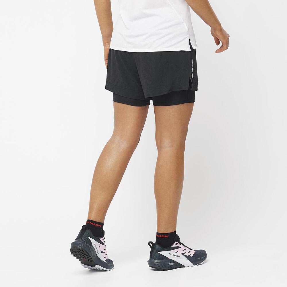 Spodenki Salomon Sense Aero 2in1 Shorts W Czarne