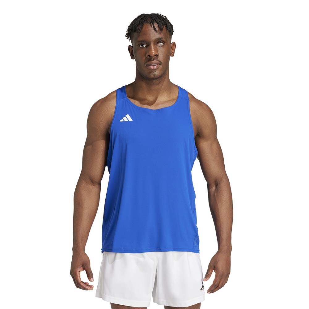 Koszulka adidas Adizero Tank Essentials M Niebieska