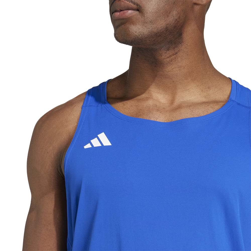 Koszulka adidas Adizero Tank Essentials M Niebieska
