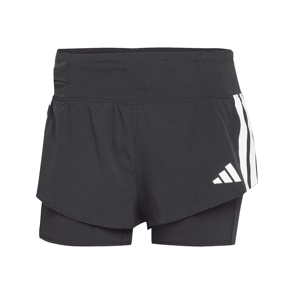 Spodenki adidas Adizero Running 2in1 W Czarno-Białe