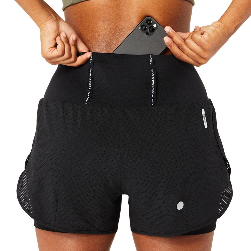 Spodenki Asics Road 2 in 1 3.5IN W Czarne