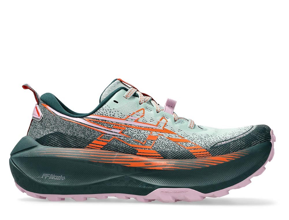 Buty Asics Trabuco Max 4 W Zielono-Pomarańczowe