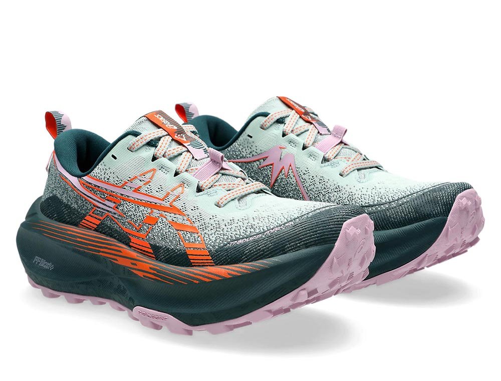 Buty Asics Trabuco Max 4 W Zielono-Pomarańczowe