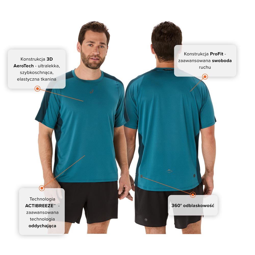 Koszulka Asics Fujitrail Elite SS Top M Niebieska