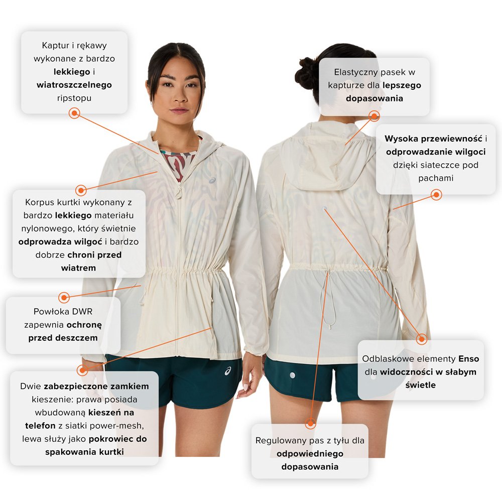 Kurtka Asics Road Packable Jacket W Biała