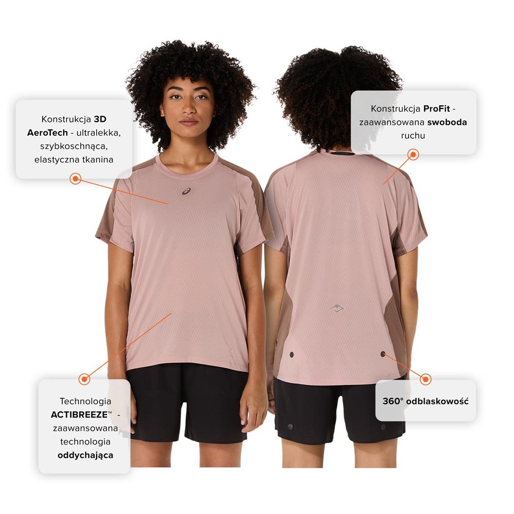 Koszulka Asics Fujitrail Elite SS Top W Różowa