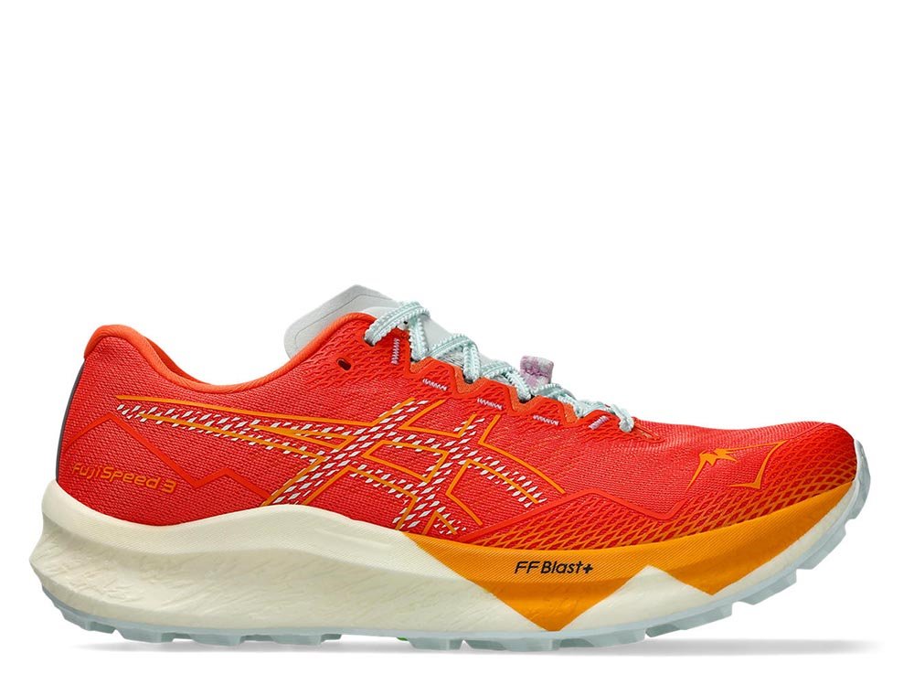 natsu*　1011 Buty Asics Fuji Lite 5 M Ciemnozielono-Pomarańczowe
