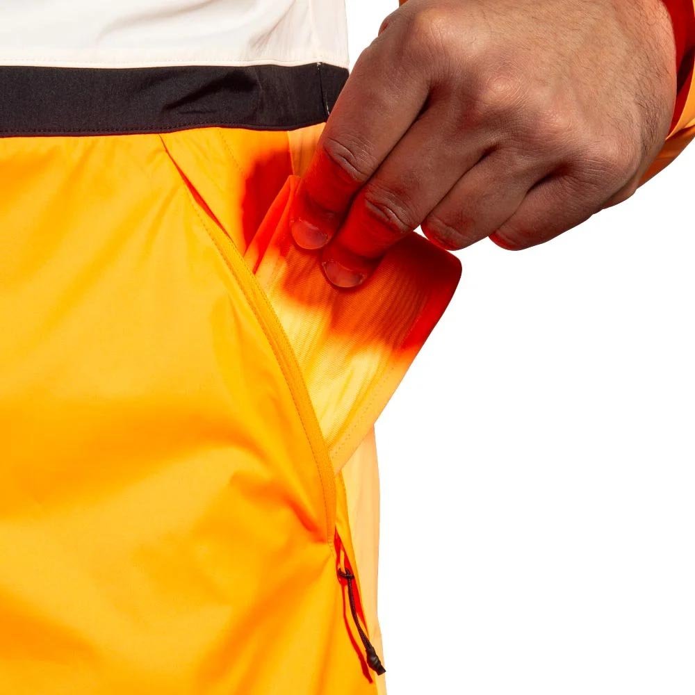 Kurtka Brooks Run Visible Jacket 2.0 M Biało-pomarańczowa