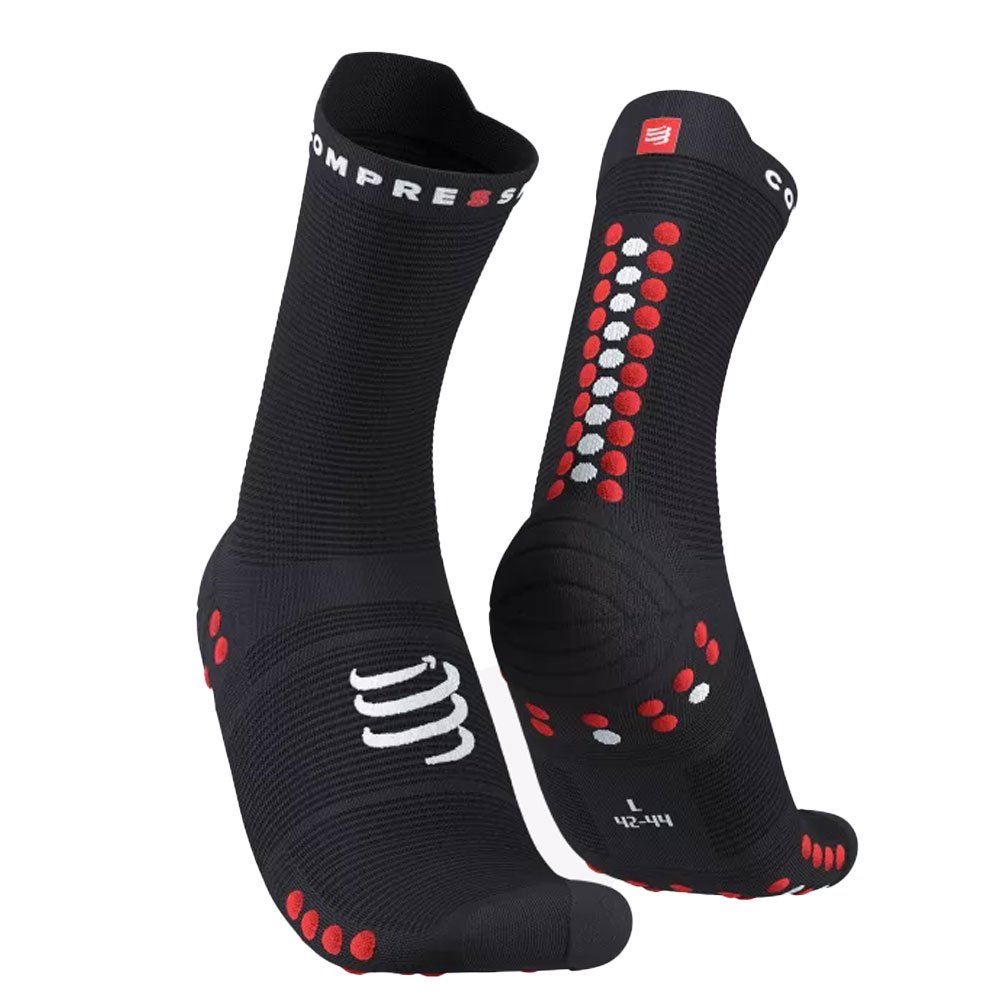 Skarpety Compressport Pro Racing Socks v4.0 U Czarno-Czerwone