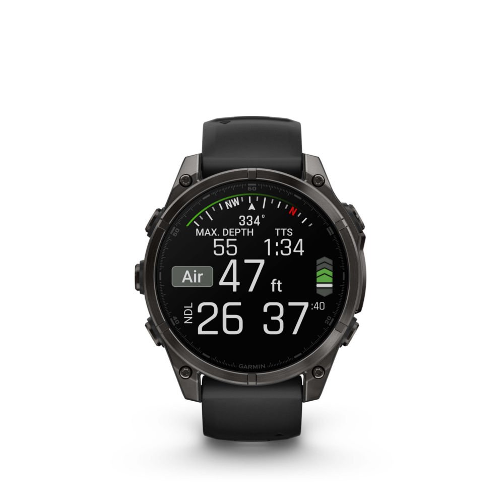 Zegarek Garmin Fenix 8 Amoled Sapphire Titanium Carbon Grey DLC Black (47 mm) Czarny
