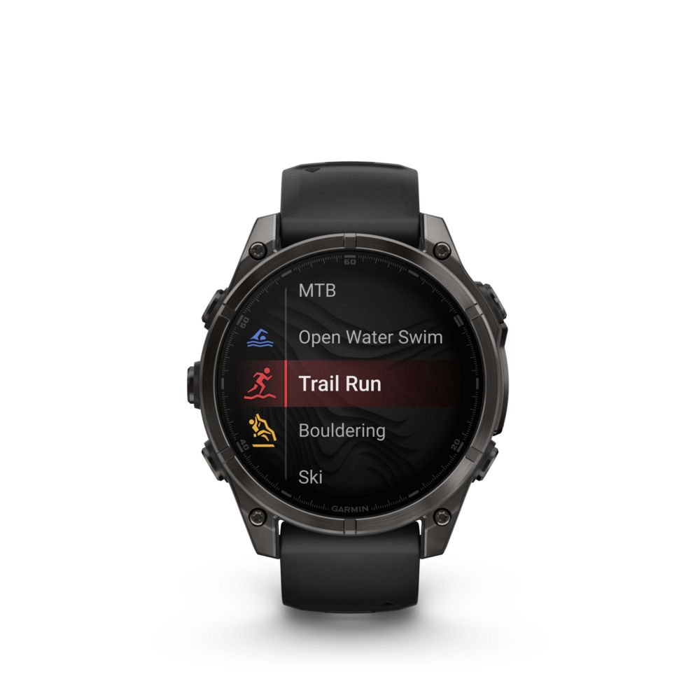 Zegarek Garmin Fenix 8 Amoled Sapphire Titanium Carbon Grey DLC Black (47 mm) Czarny