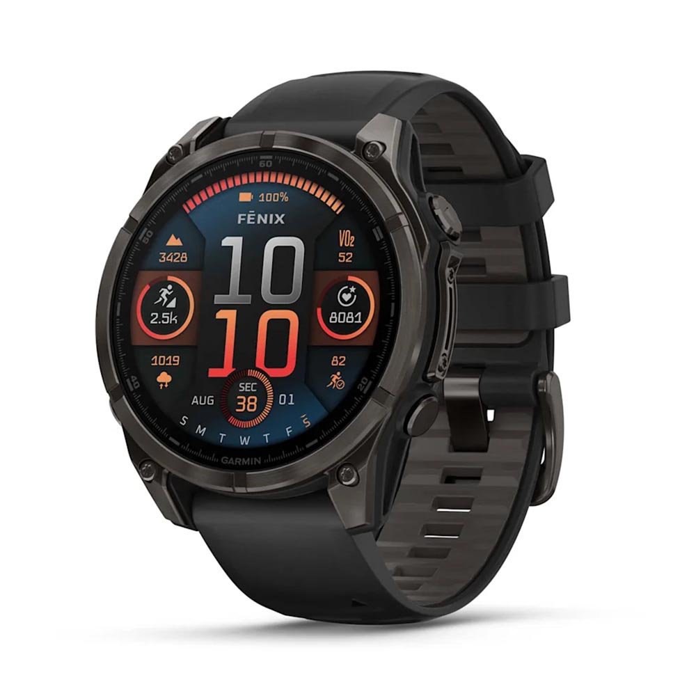 Zegarek Garmin Fenix 8 Amoled Sapphire Titanium Carbon Grey DLC Black (47 mm) Czarny