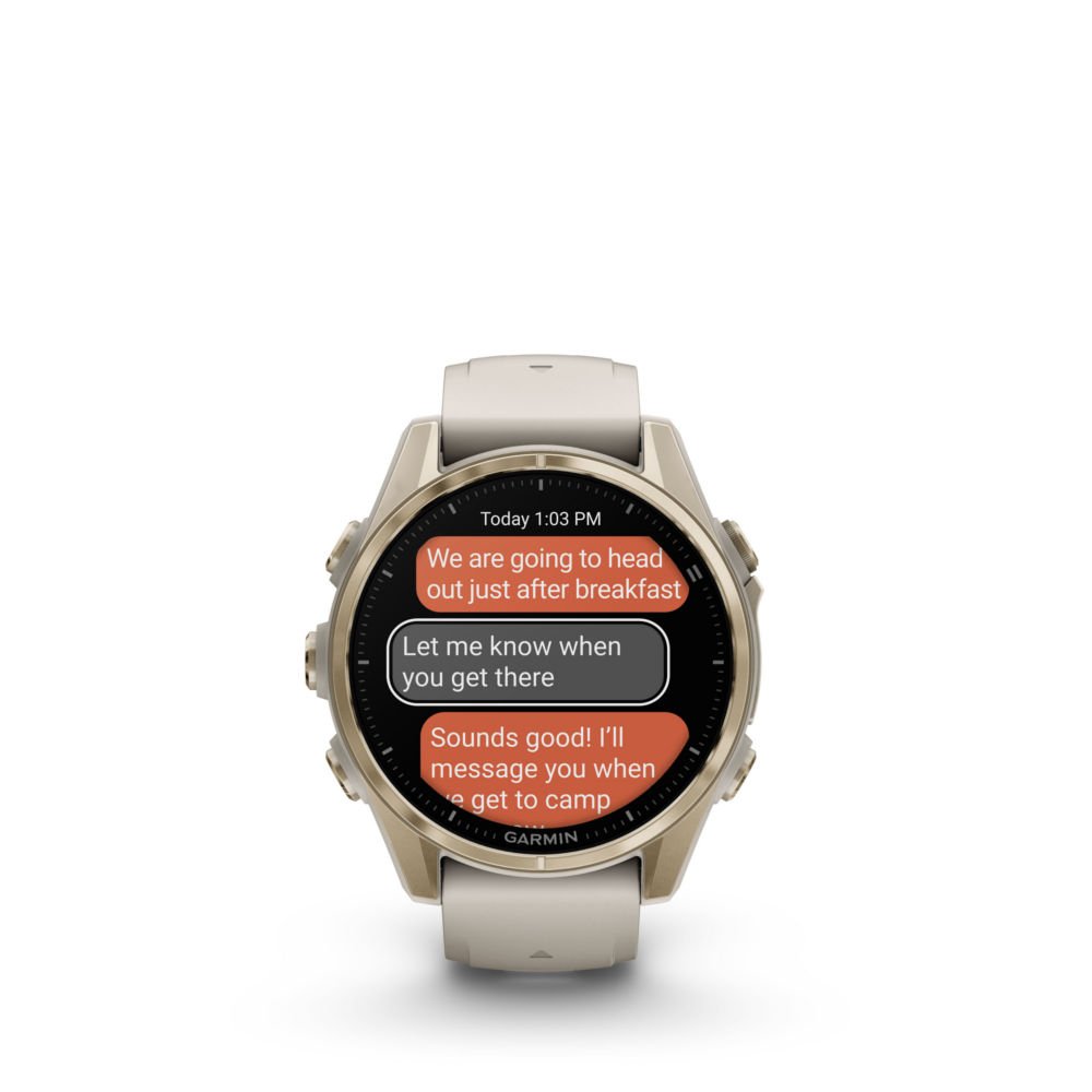 Zegarek Garmin Fenix 8 Amoled Sapphire Soft Gold (43mm) Szaro-Złoty