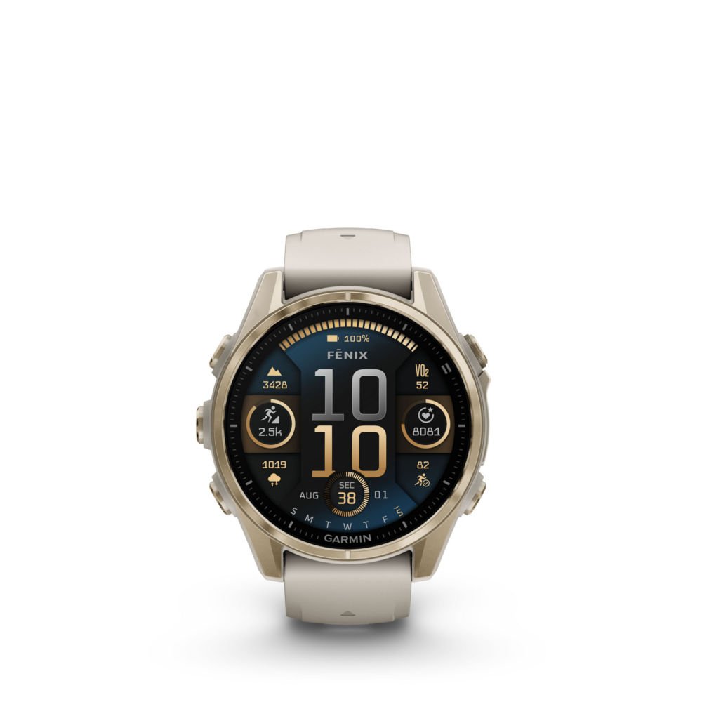 Zegarek Garmin Fenix 8 Amoled Sapphire Soft Gold (43mm) Szaro-Złoty