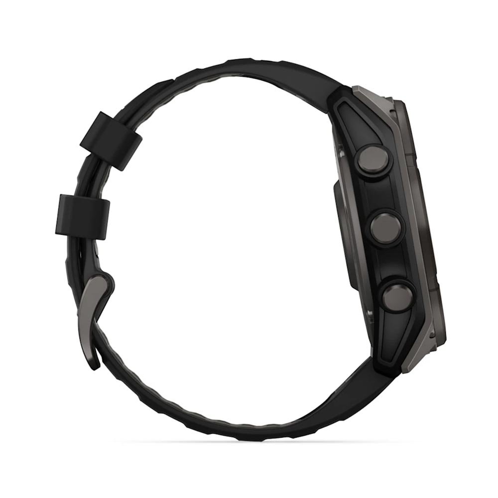 Zegarek Garmin Fenix 8 (51mm) Solar Saphphire Carbon Grey DLC U Czarny