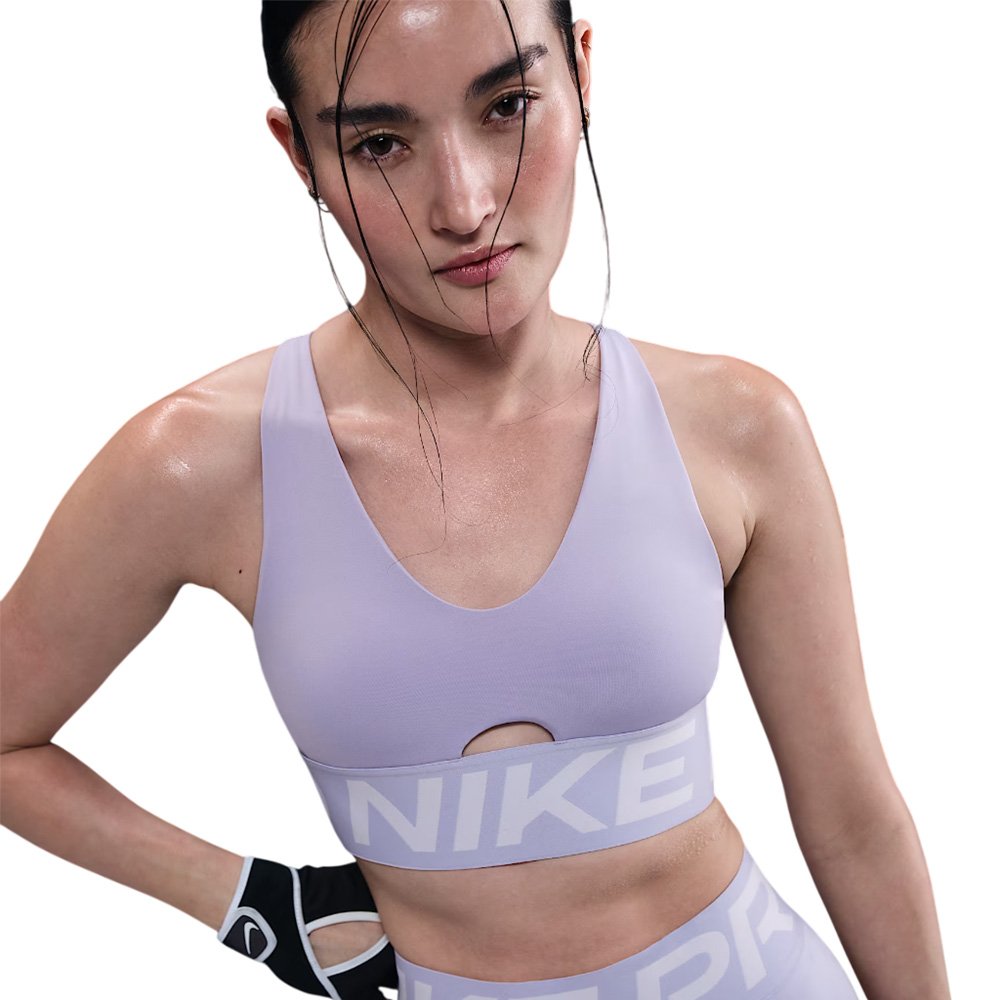 Stanik Nike Pro Indy Plunge W Fioletowy