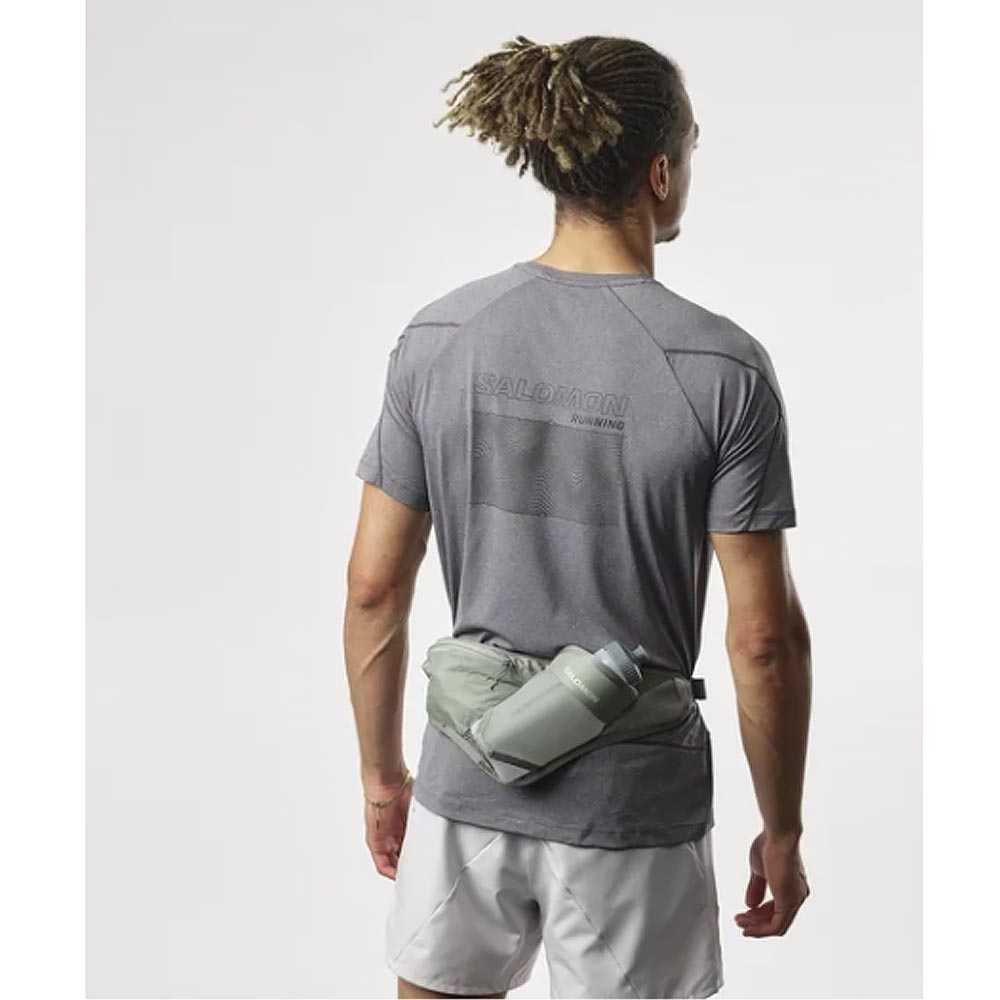 Pas do biegania Salomon Active Belt 3D Bottle Belt U Szary