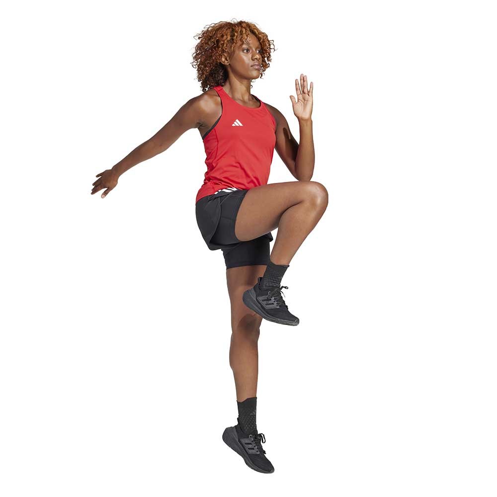 Koszulka adidas Adizero Tank W Czerwona