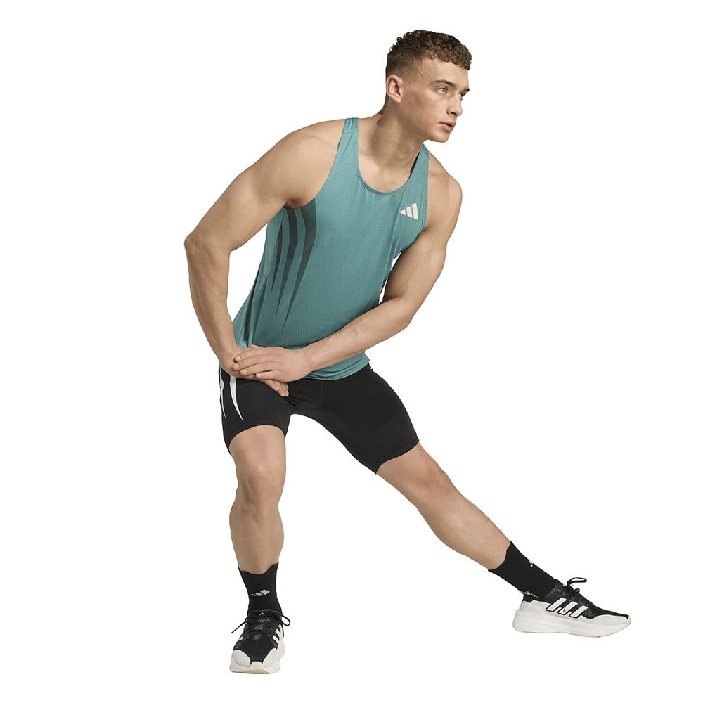 Koszulka adidas Adizero Archive Running Singlet M Turkusowa