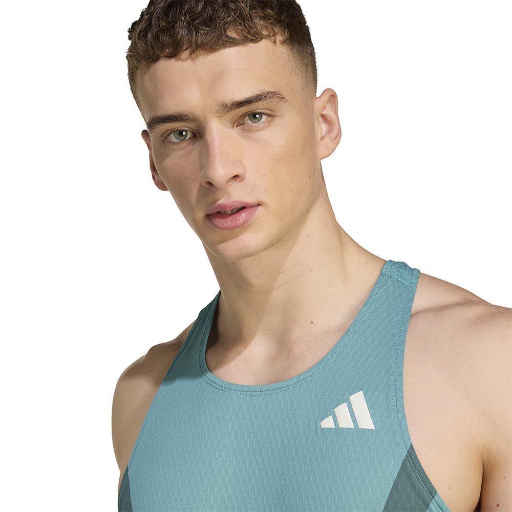 Koszulka adidas Adizero Archive Running Singlet M Turkusowa