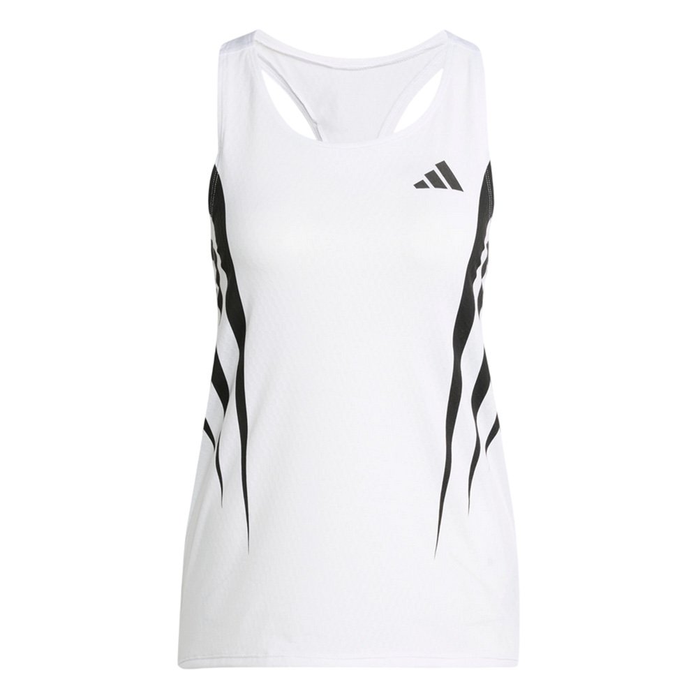 Koszulka adidas Adizero Archive Running Singlet W Biało-Czarna