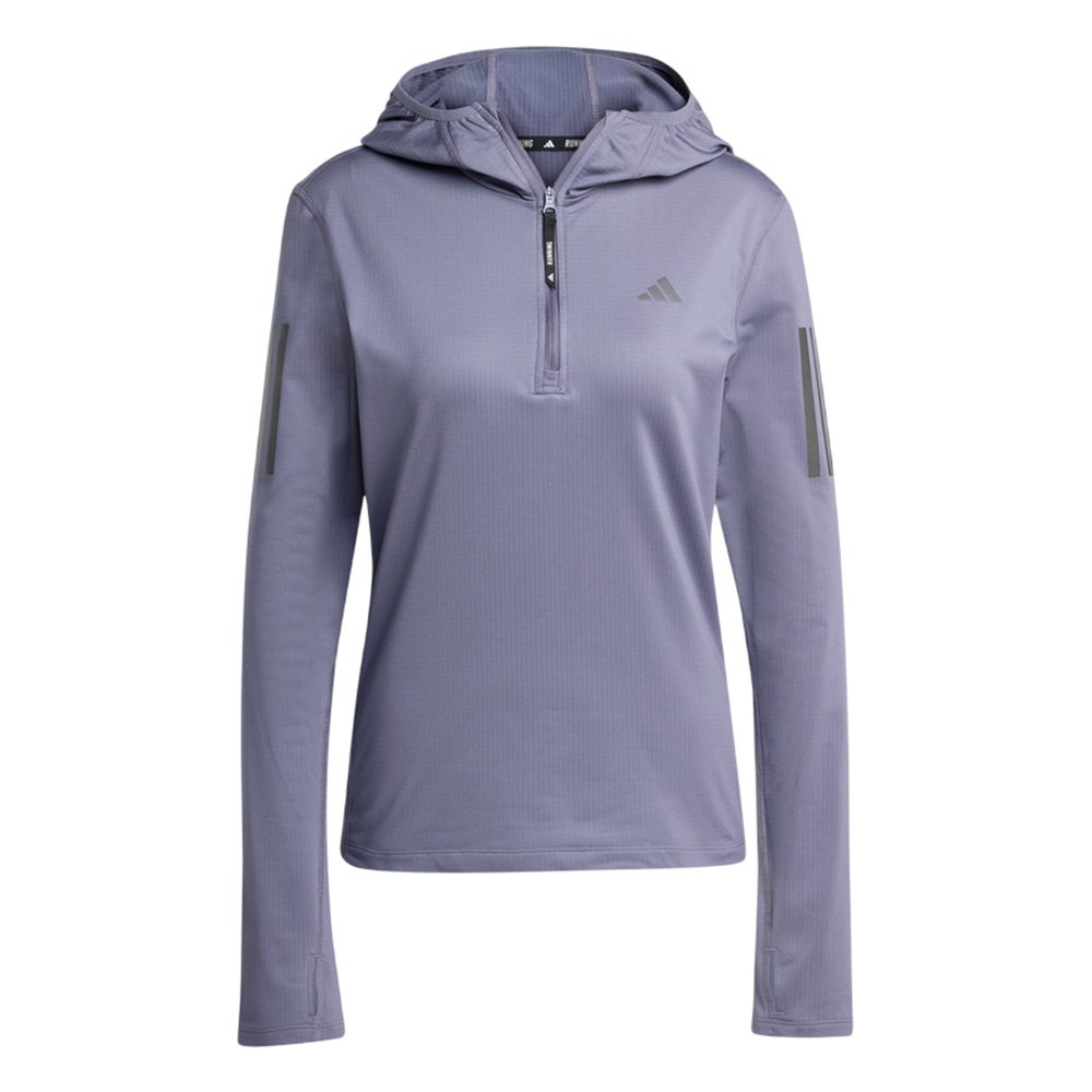 Bluza adidas Own The Run Winterized Hooded Half-Zip W Fioletowa