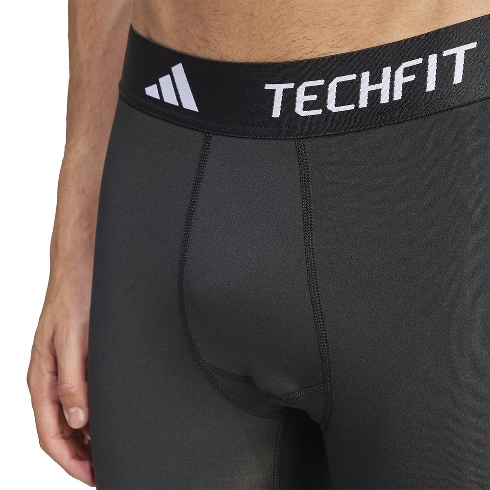 Legginsy adidas Techfit Compression Training 3-Stripes Long M Czarno-Białe