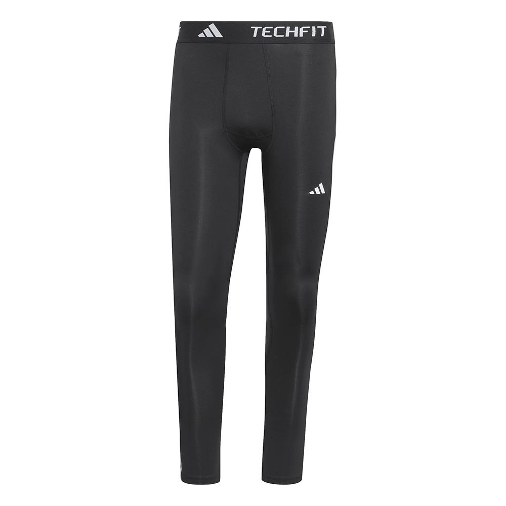Legginsy adidas Techfit Compression Training 3-Stripes Long M Czarno-Białe