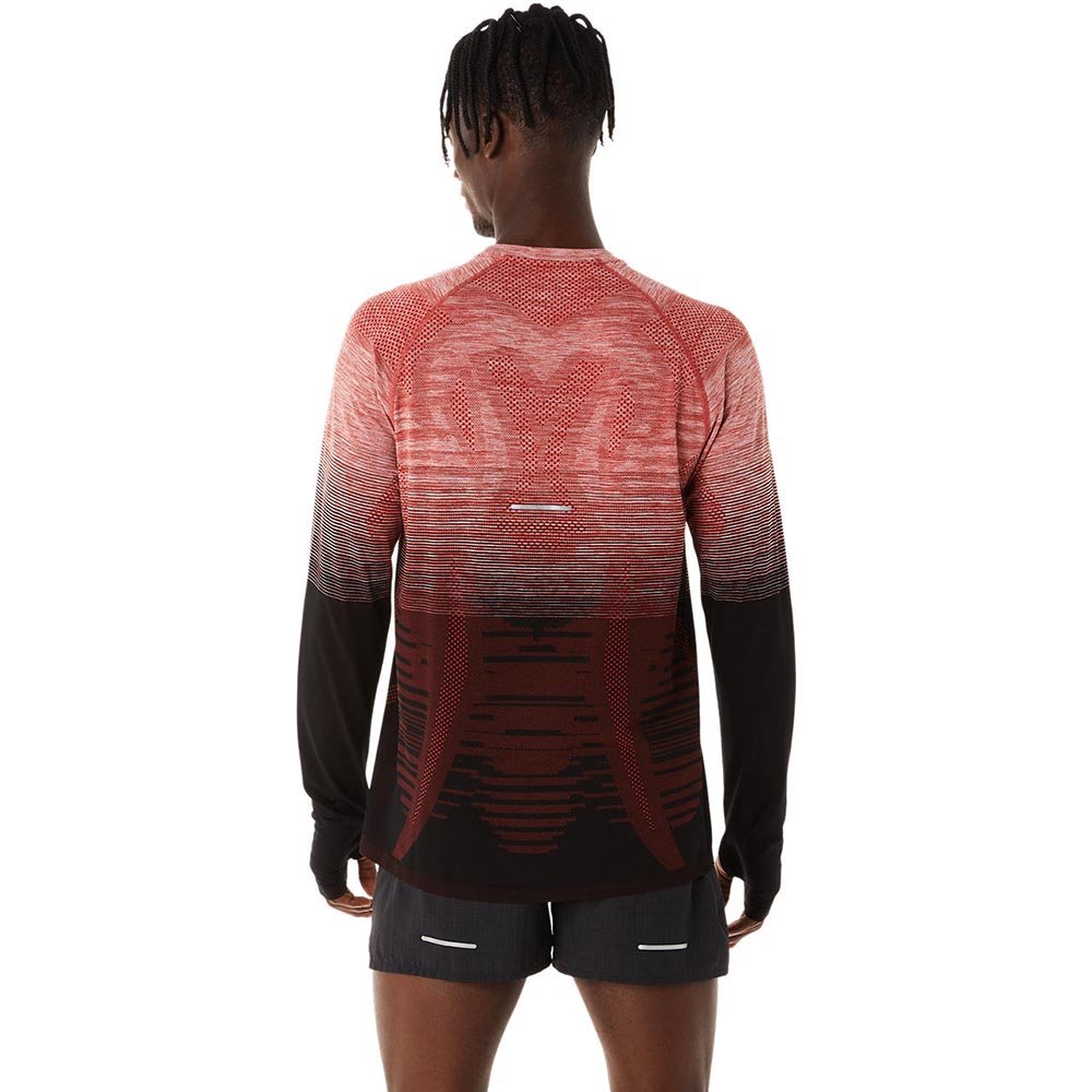 Koszulka Asics Seamless Longsleeve Top M Czarno-Koralowa