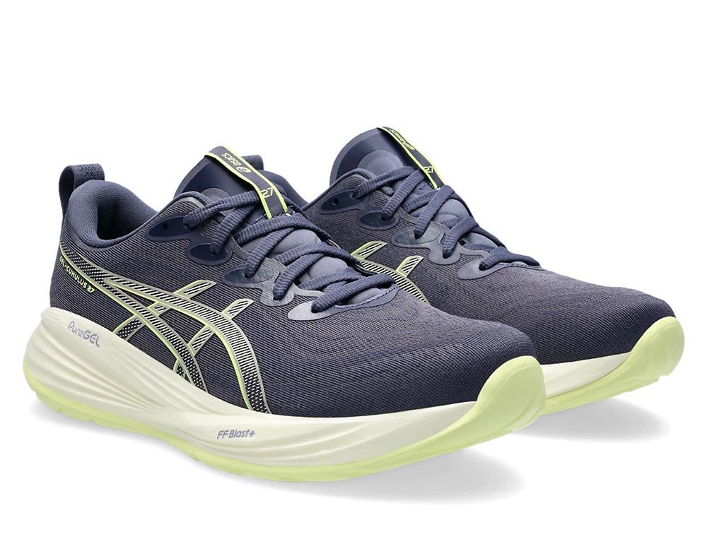 Buty Asics Gel-Cumulus 27 M Fioletowo-Limonkowe