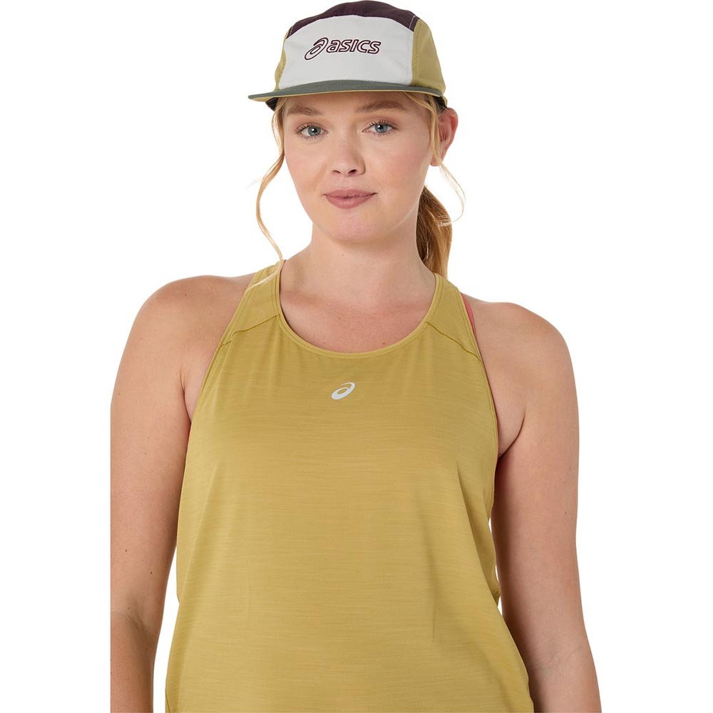 Czapka Asics 5 Panel Cap U Beżowo-Śliwkowa