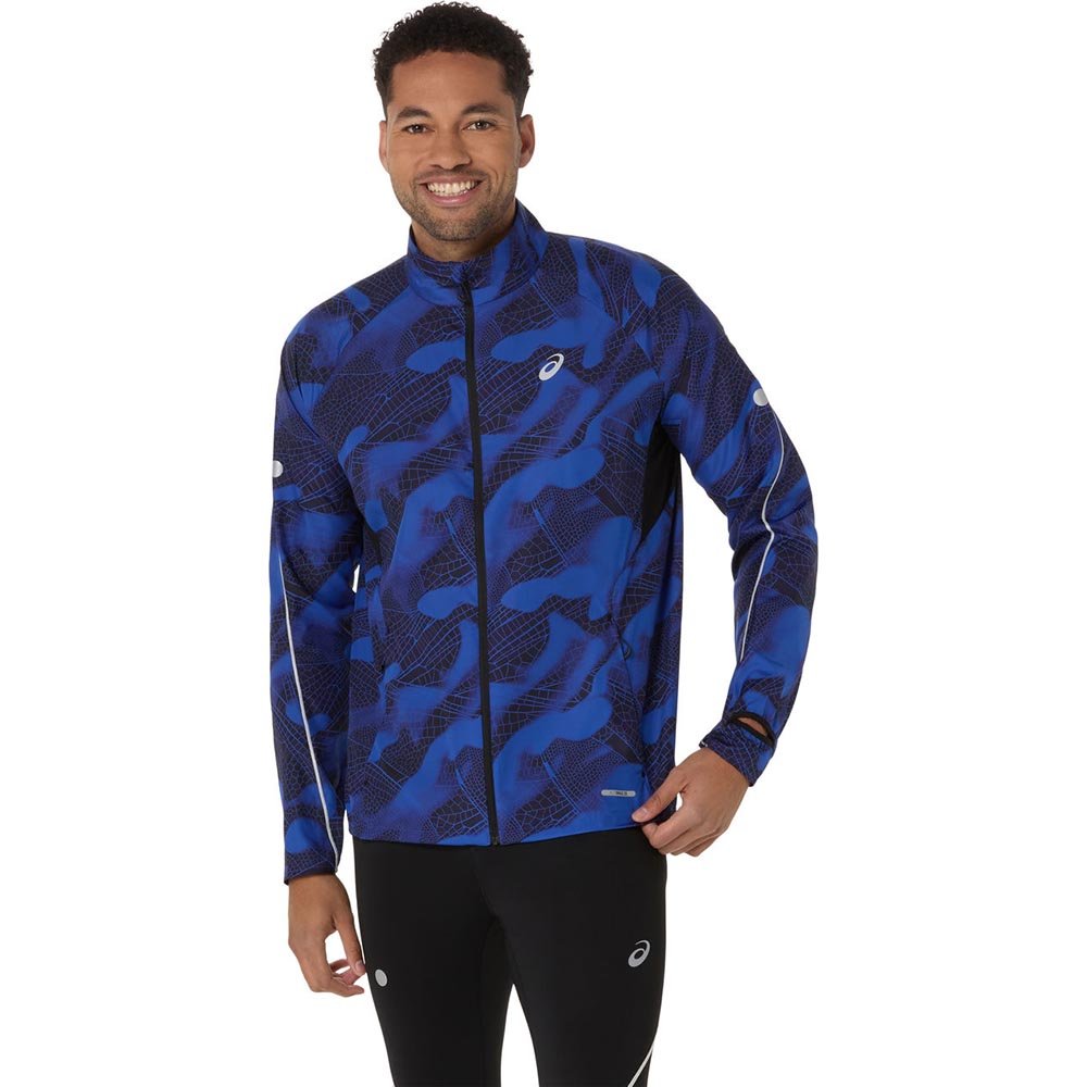 Kurtka Asics Road Lite-Show Packable Jacket M Czarno-Kobaltowa