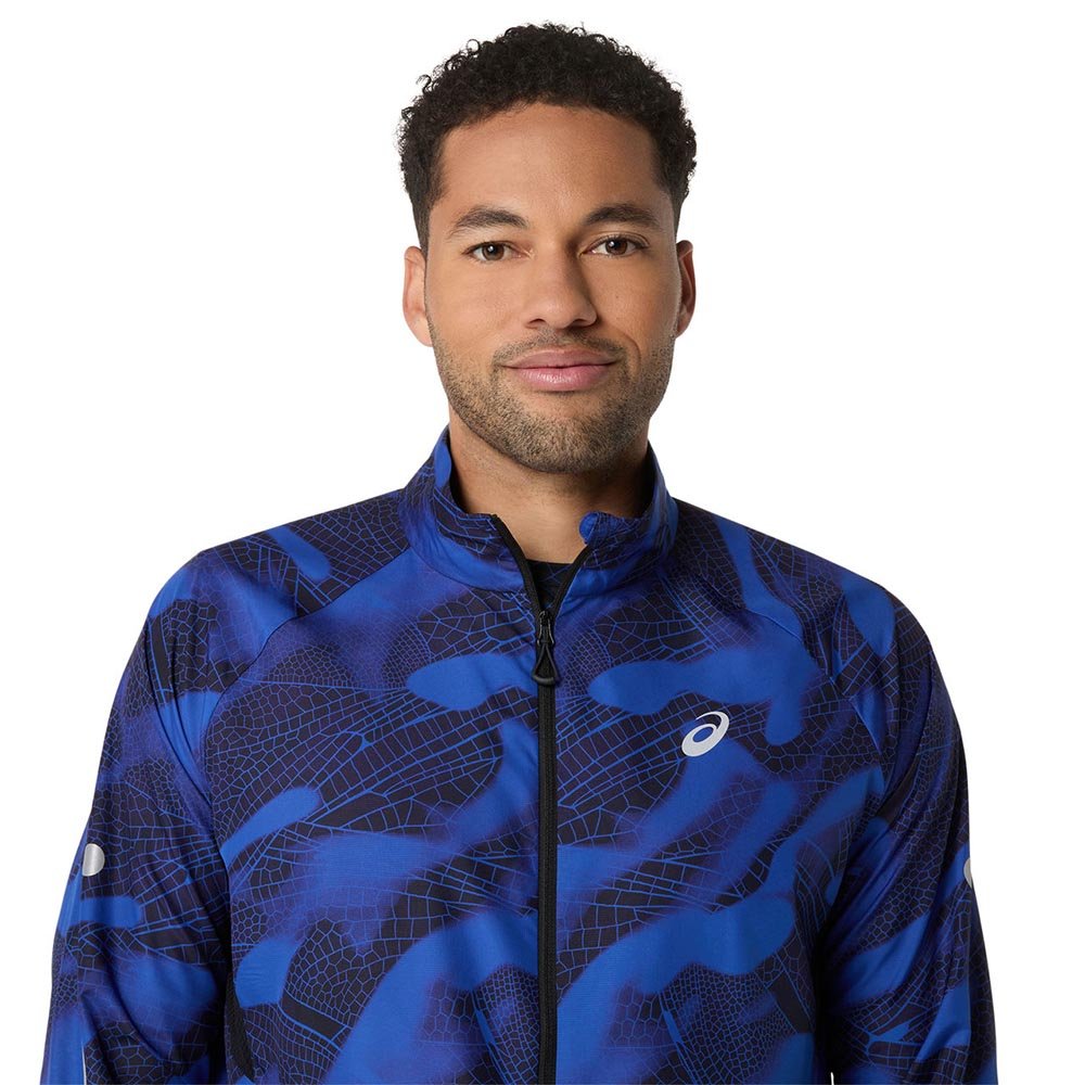 Kurtka Asics Road Lite-Show Packable Jacket M Czarno-Kobaltowa