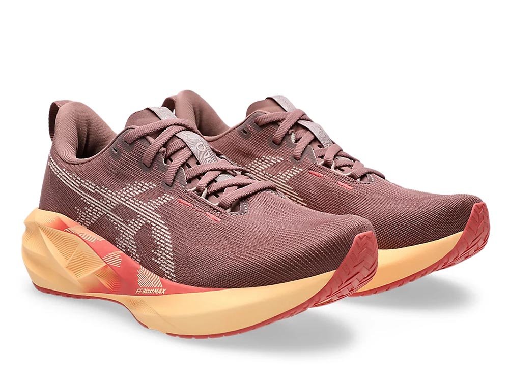Buty Asics Novablast 5 W Bordowo-Pomarańczowe
