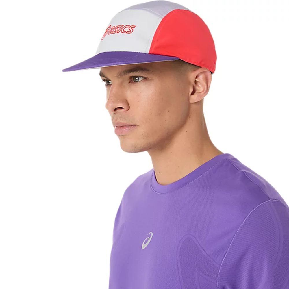 Czapka Asics 5 Panel Cap U Czerwono-Fioletowa