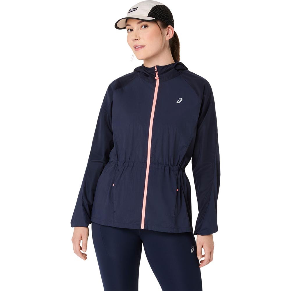 Kurtka Asics Road Packable Jacket W Granatowo-Różowa