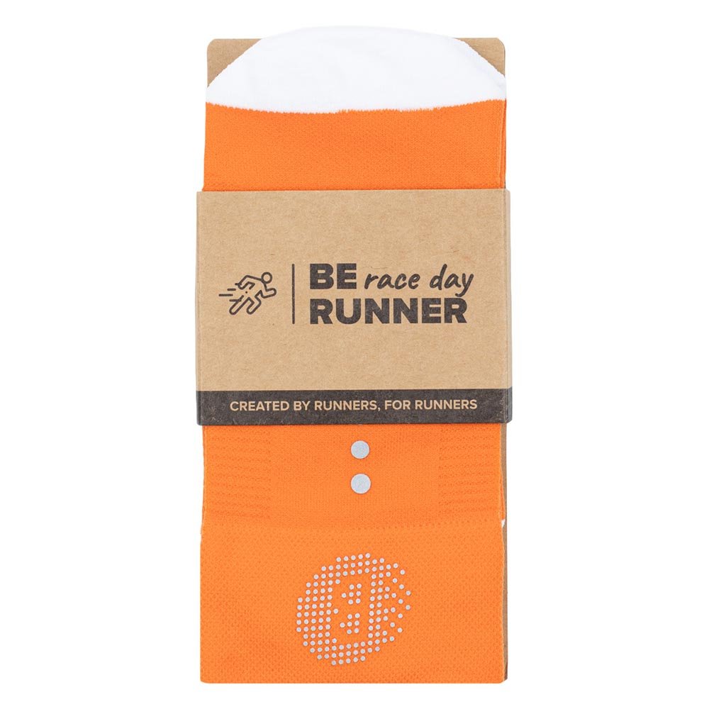 Skarpetki BeRunner Race Day Runner U Pomarańczowo-Białe