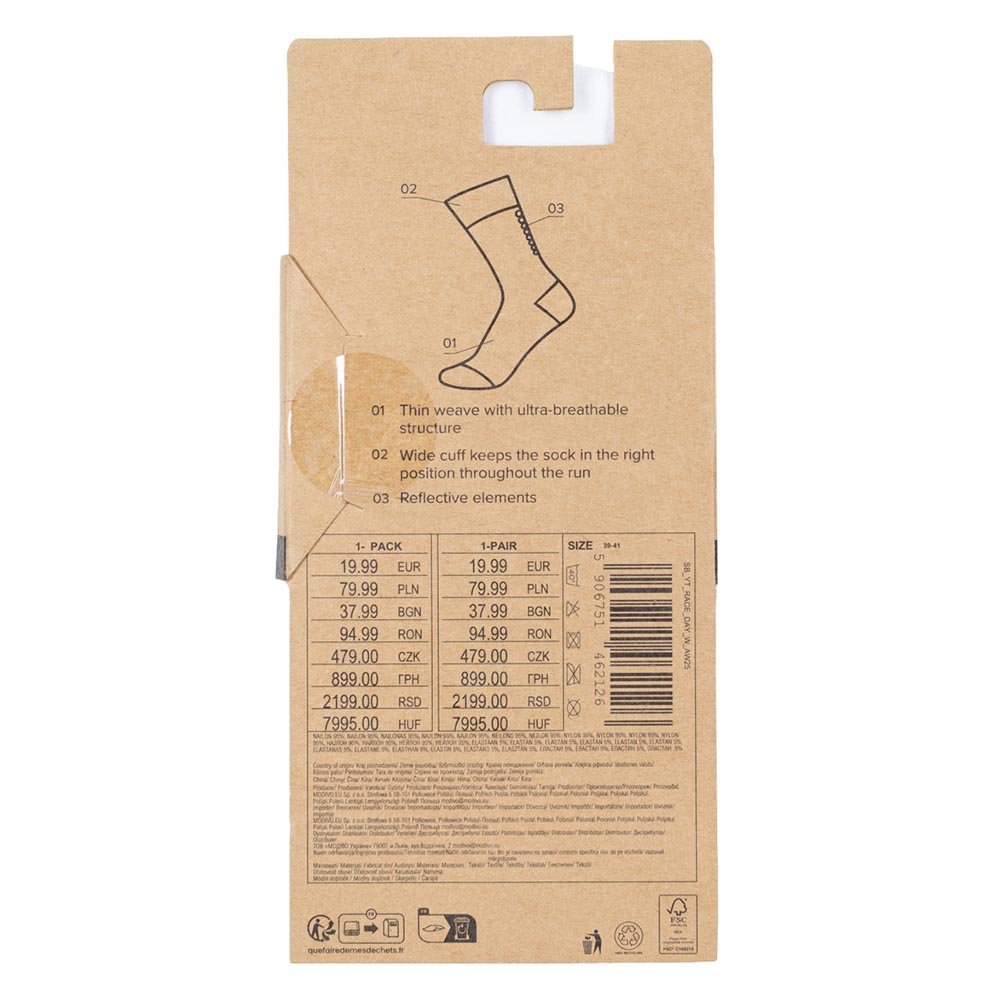 Skarpetki BeRunner Race Day Runner U Pomarańczowo-Białe