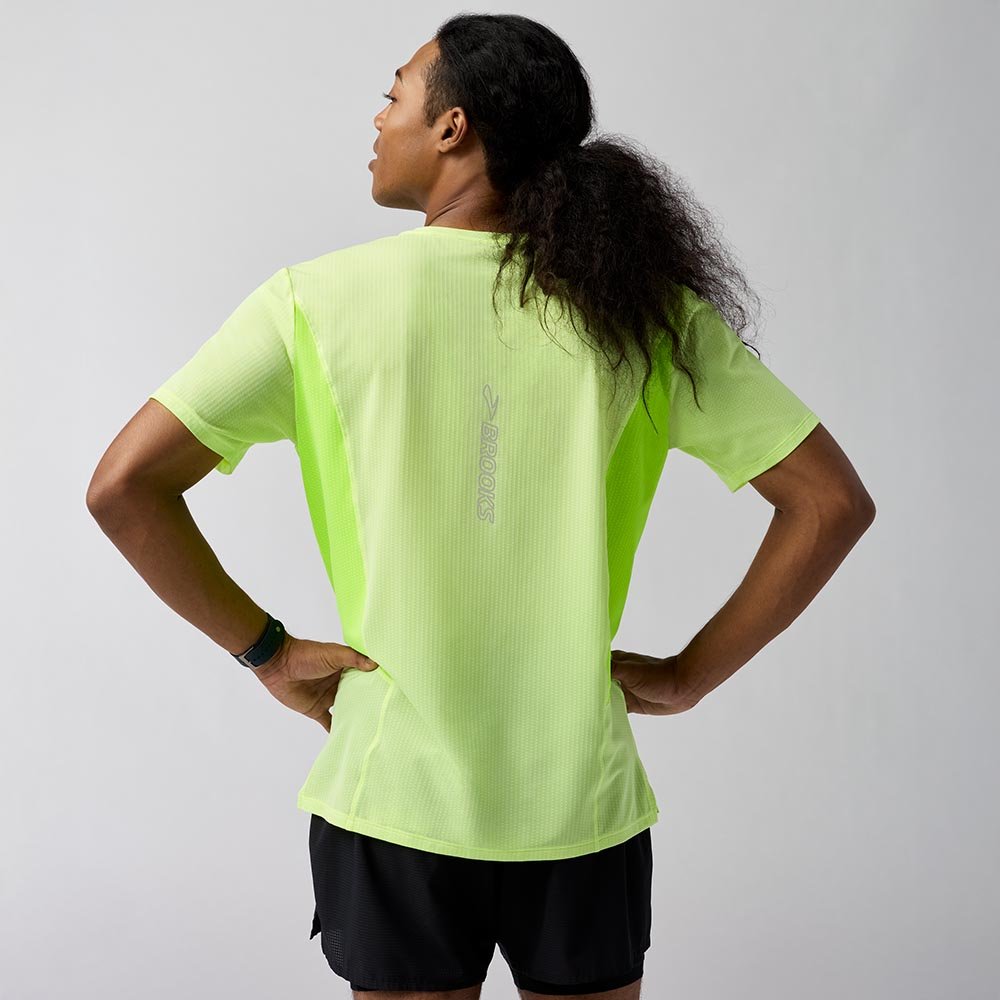 Koszulka Brooks High Point Short Sleeve 2.0 M Limonkowa