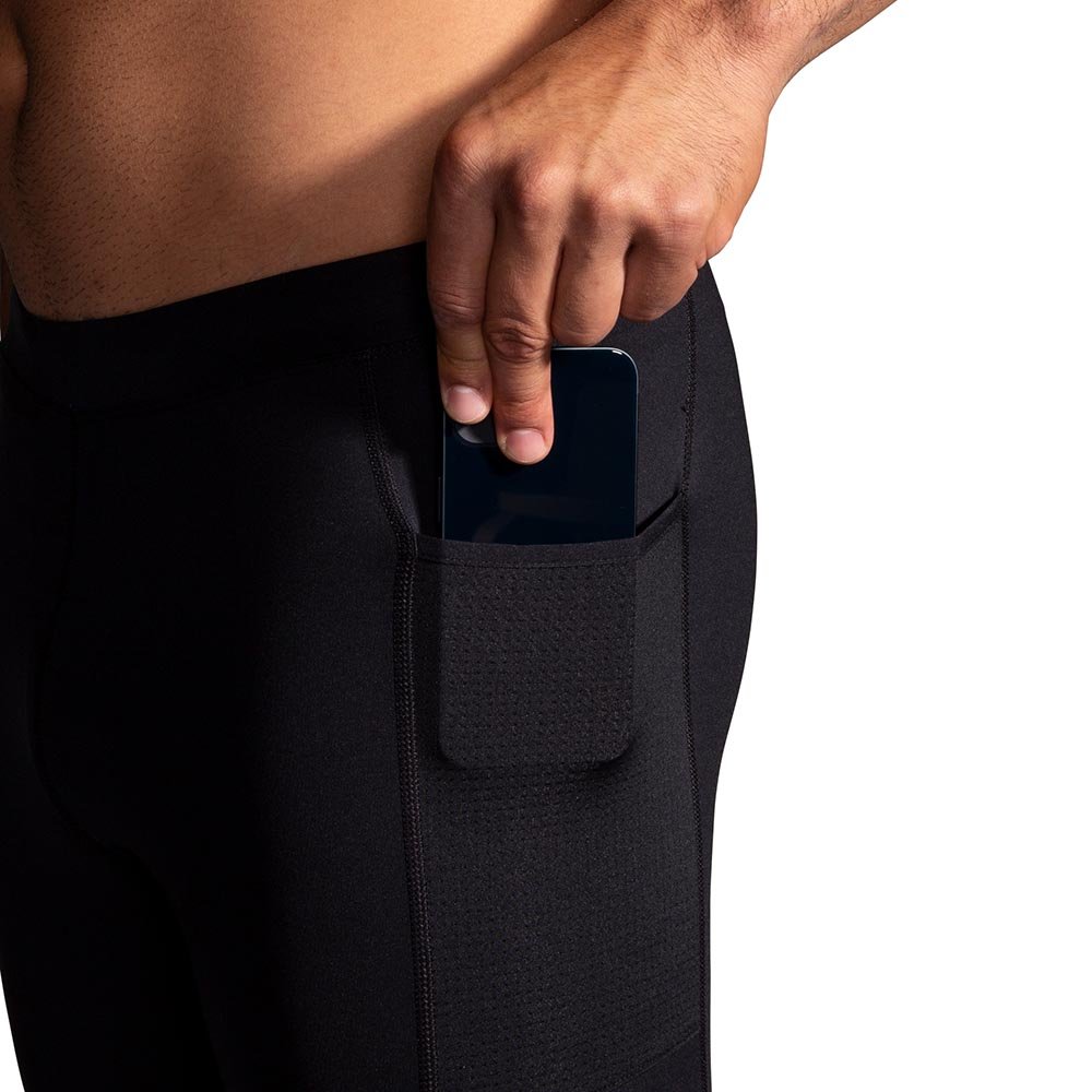 Legginsy Brooks Run Visible Tight 2.0 M Czarno-Pomarańczowe