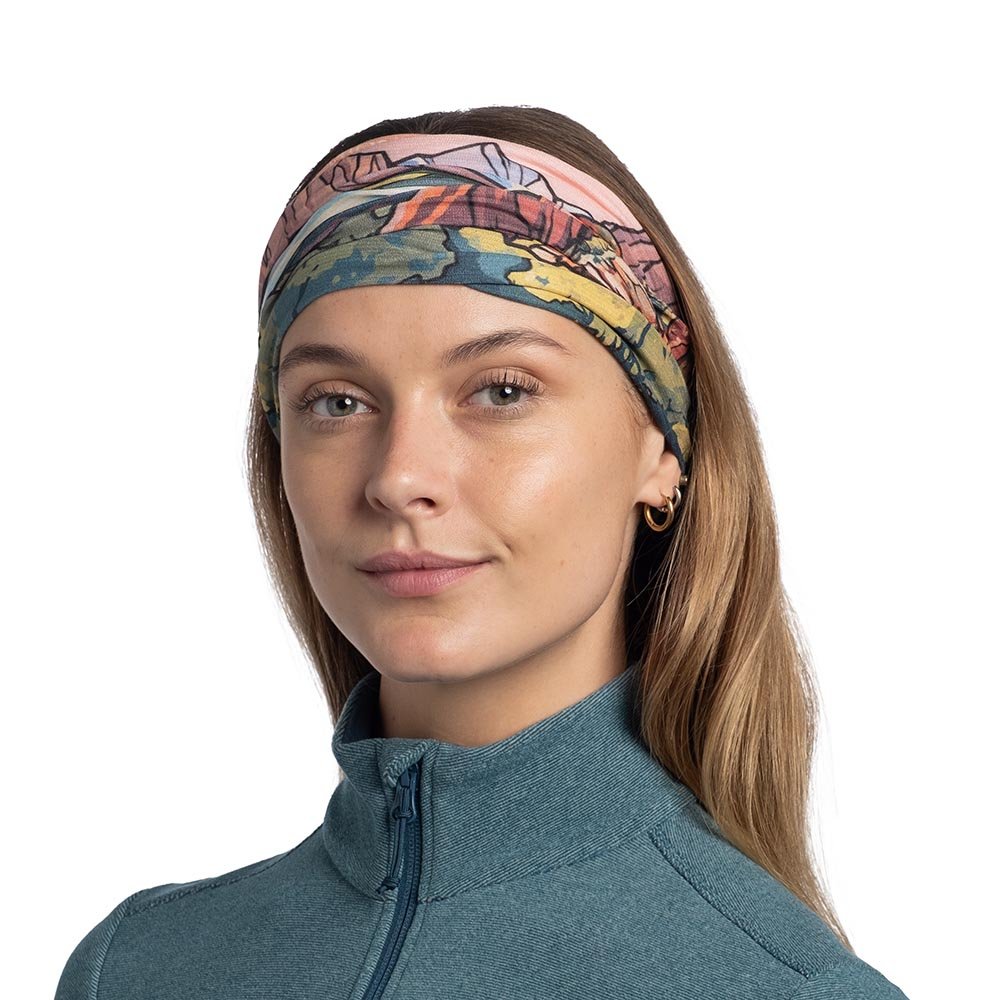 Bandana Buff CoolNet UV® National Parks Zion U Brązowo-Zielona