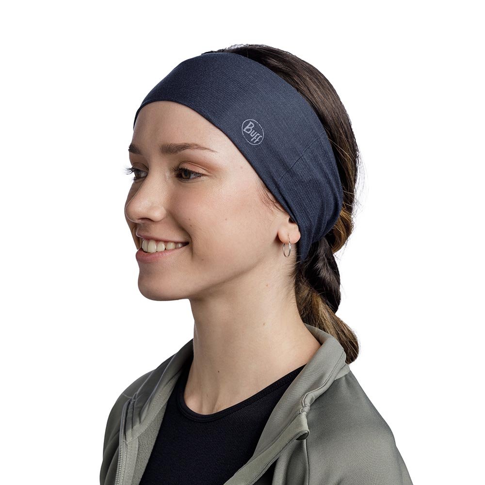 Opaska Buff Coolnet® Wide Headband Solid Night Blue U Granatowa