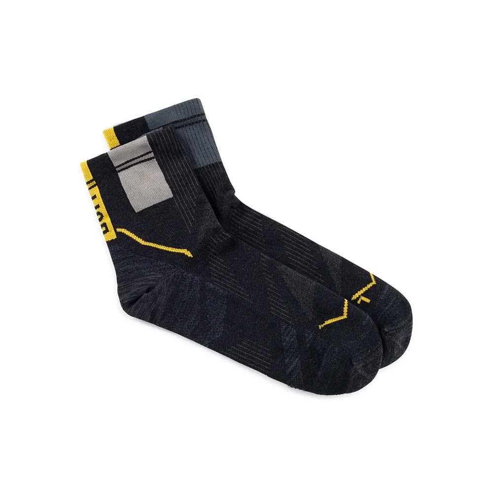 Skarpetki BUFF COOLNET® Quaerter Sock U Grafitowo-Żółte