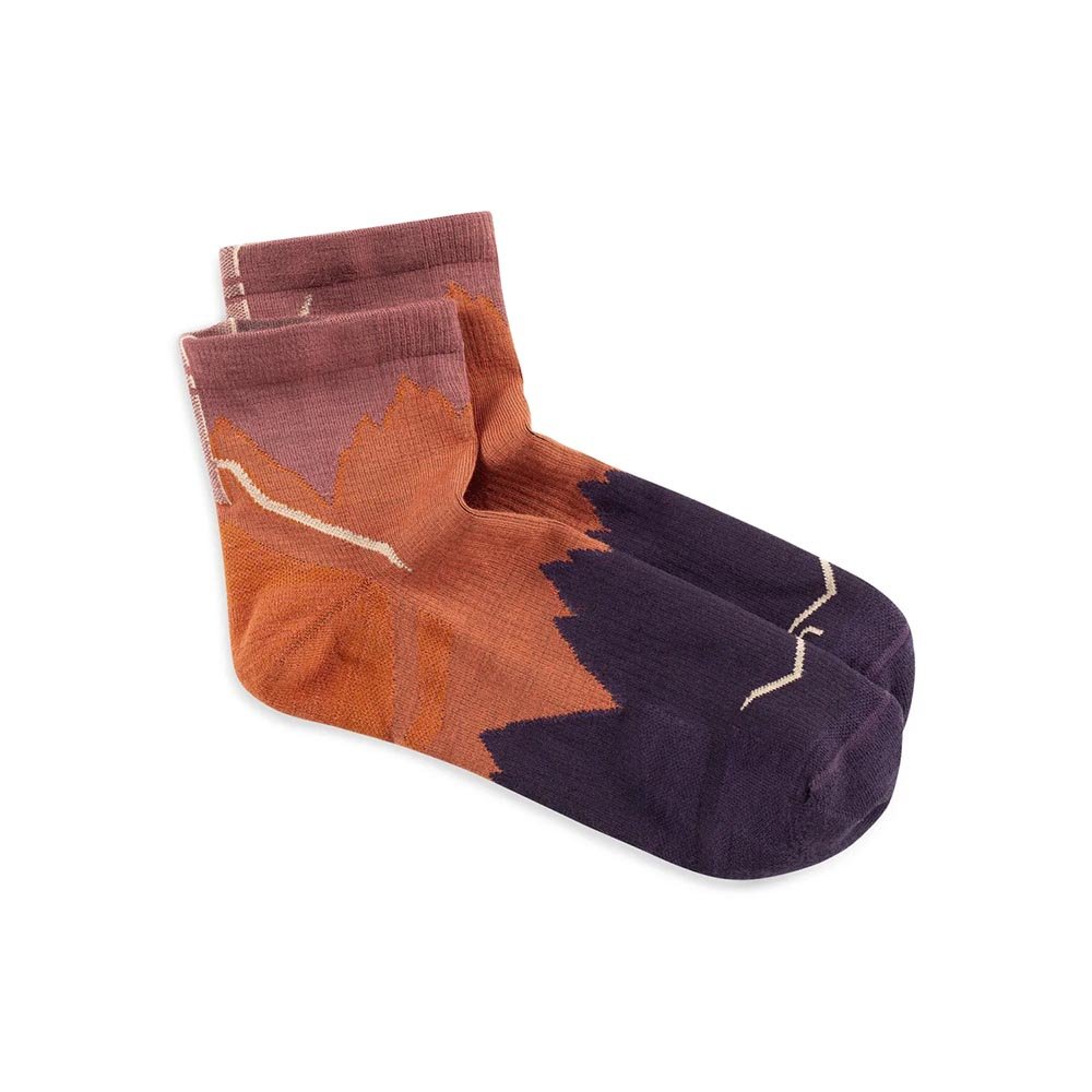 Skarpetki BUFF Merino Lightweight Quarter Sock U Brązowo-Czarne