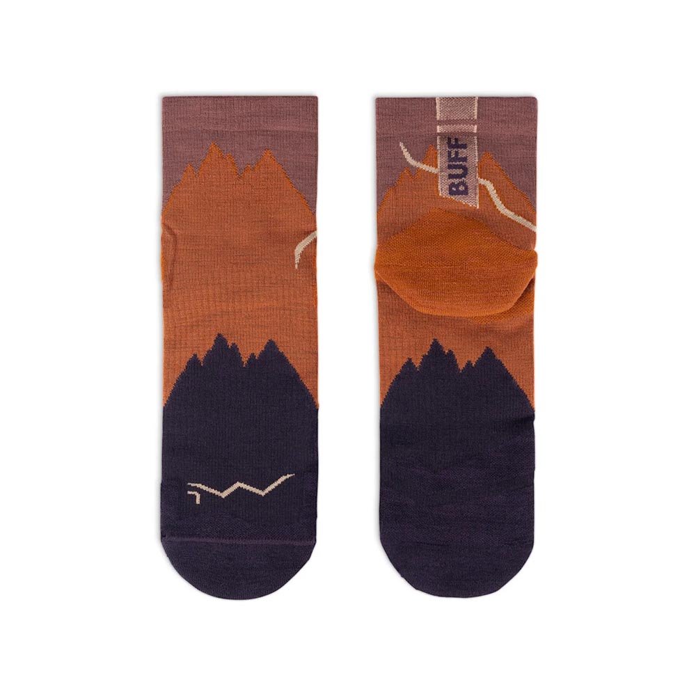 Skarpetki BUFF Merino Lightweight Quarter Sock U Brązowo-Czarne
