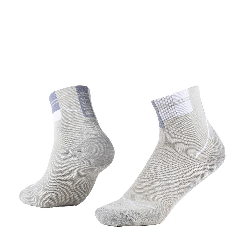 Skarpetki BUFF COOLNET® Quaerter Sock U Biało-Szare