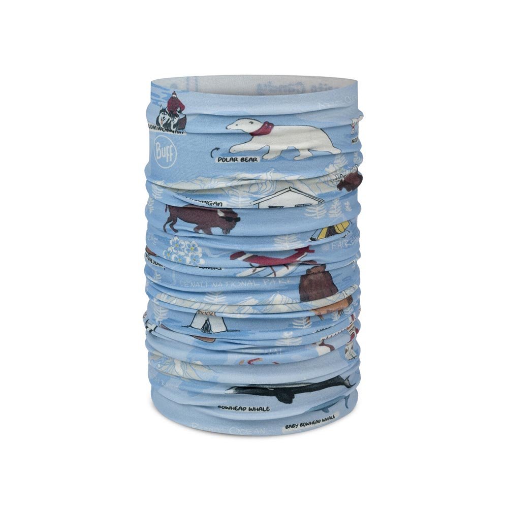 Bandana młodzieżowa Buff Orginal Ecostretch Imus Washed Blue U Niebiesko-Biała