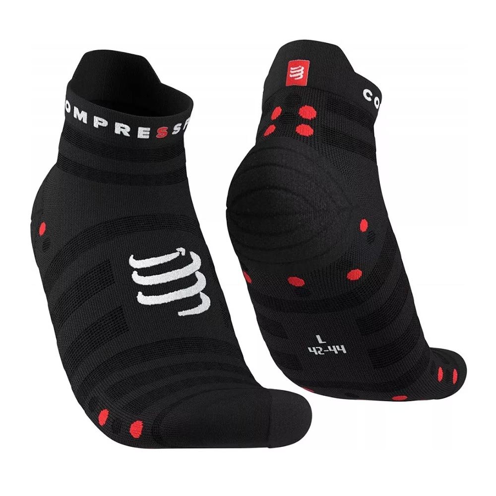 Skarpety Compressport Pro Racing Socks V4.0 Ultralight Run Low U Czarno-Czerwone